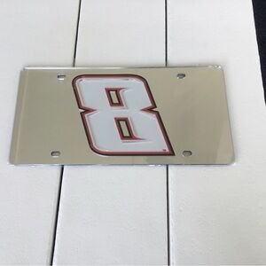 Chrome Mirror NASCAR Kyle Busch #8 license plate - new